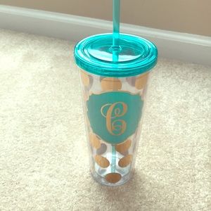 Tumbler With Straw NWOT